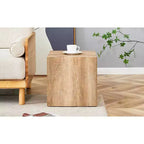 Table basse en MDF de couleur bois clair 15,7, table d'appoint carrée minimaliste à texture lisse sans assemblage pour salon