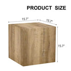 Table basse en MDF de couleur bois clair 15,7, table d'appoint carrée minimaliste à texture lisse sans assemblage pour salon