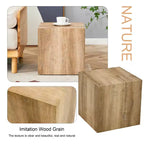 Table basse en MDF de couleur bois clair 15,7, table d'appoint carrée minimaliste à texture lisse sans assemblage pour salon