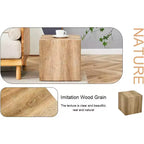 Table basse en MDF de couleur bois clair 15,7, table d'appoint carrée minimaliste à texture lisse sans assemblage pour salon