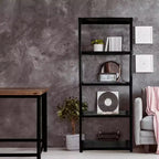 Juggernaut Storage 70 Étagère de rangement utilitaire en plastique à 5 niveaux pour garage, abri de jardin ou serre, capacité maximale de 158 kg, noir