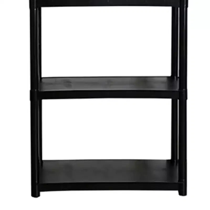 Juggernaut Storage 70 Étagère de rangement utilitaire en plastique à 5 niveaux pour garage, abri de jardin ou serre, capacité maximale de 158 kg, noir
