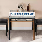 Ensemble Table à Manger 4 Chaises Rembourrées, Construction en Bois Robuste, Protections d'Angle, Parfait pour Appartement ou Petite Salle à Manger