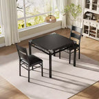 Ensemble Table à Manger 4 Chaises Rembourrées, Construction en Bois Robuste, Protections d'Angle, Parfait pour Appartement ou Petite Salle à Manger