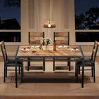 Ensemble Table à Manger 4 Chaises Rembourrées, Construction en Bois Robuste, Protections d'Angle, Parfait pour Appartement ou Petite Salle à Manger