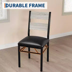 Ensemble Table à Manger 4 Chaises Rembourrées, Construction en Bois Robuste, Protections d'Angle, Parfait pour Appartement ou Petite Salle à Manger