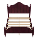 Cadre de lit Luxystar avec tête de lit festonnée pour chambre à coucher