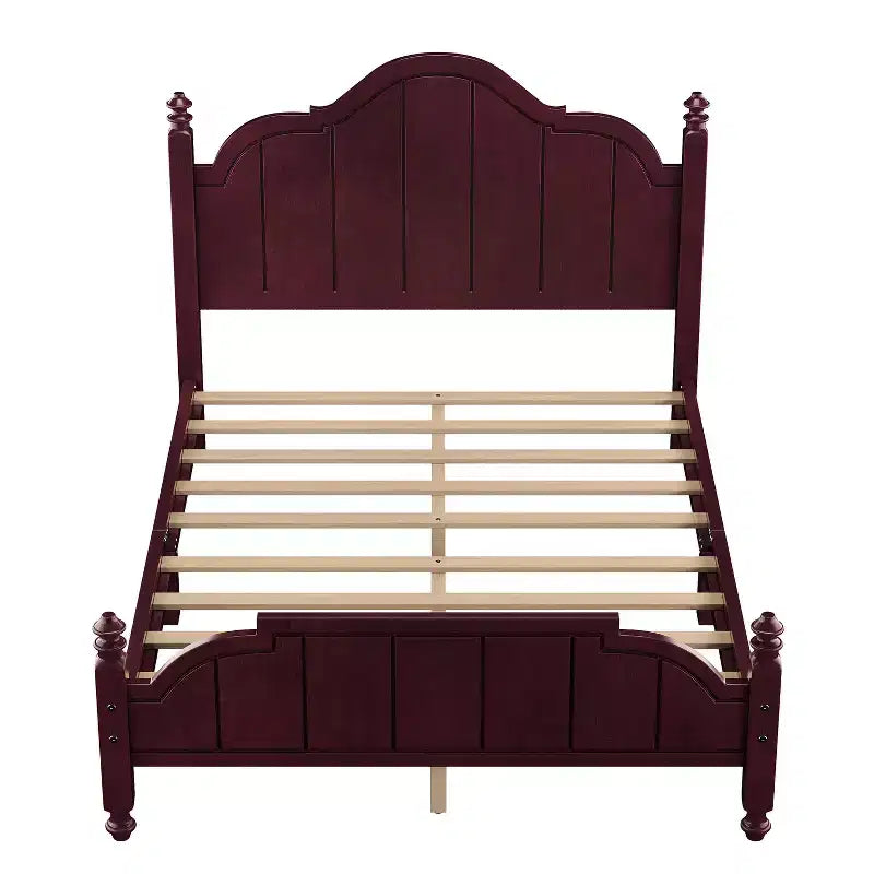 Cadre de lit Luxystar avec tête de lit festonnée pour chambre à coucher