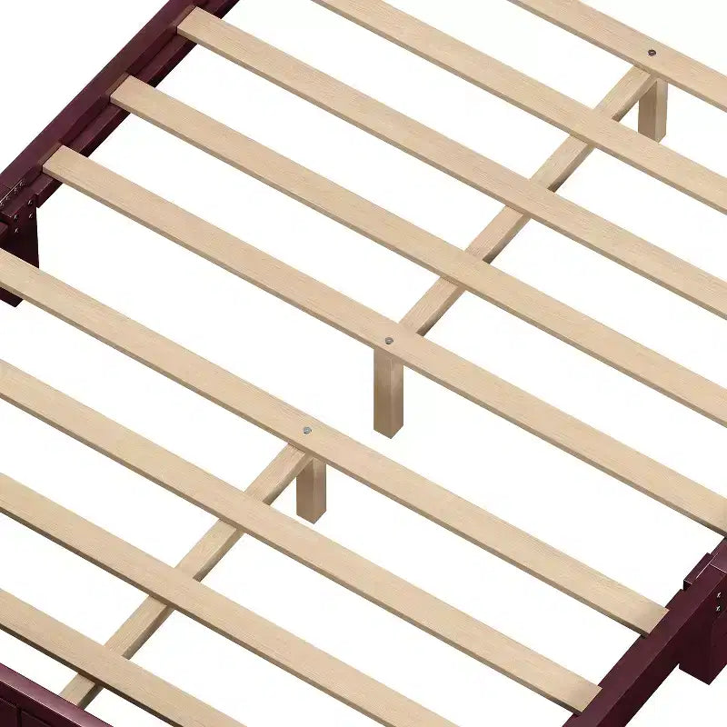 Cadre de lit Luxystar avec tête de lit festonnée pour chambre à coucher