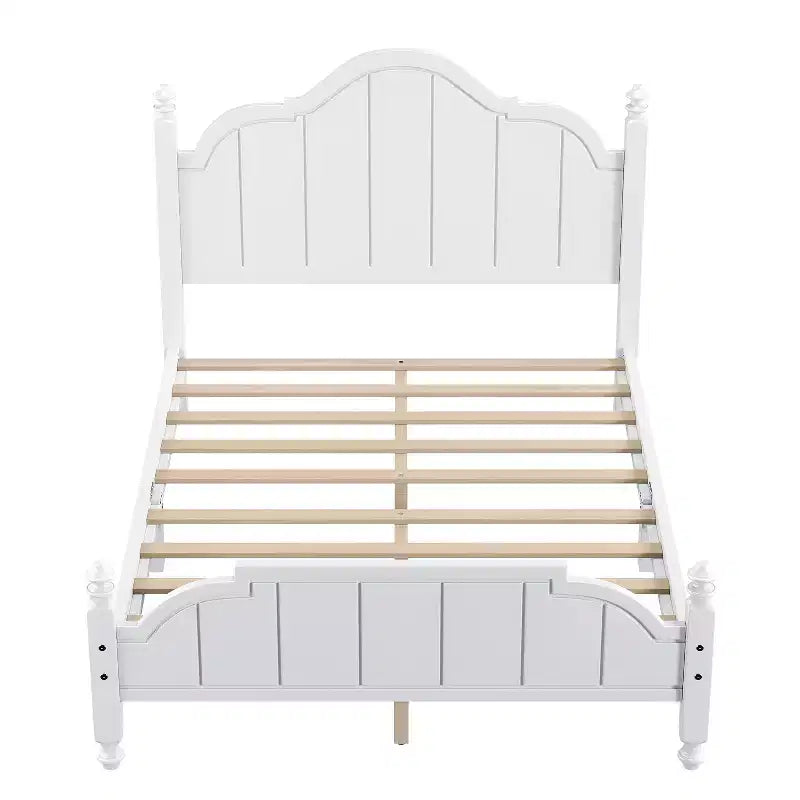 Cadre de lit Luxystar avec tête de lit festonnée pour chambre à coucher