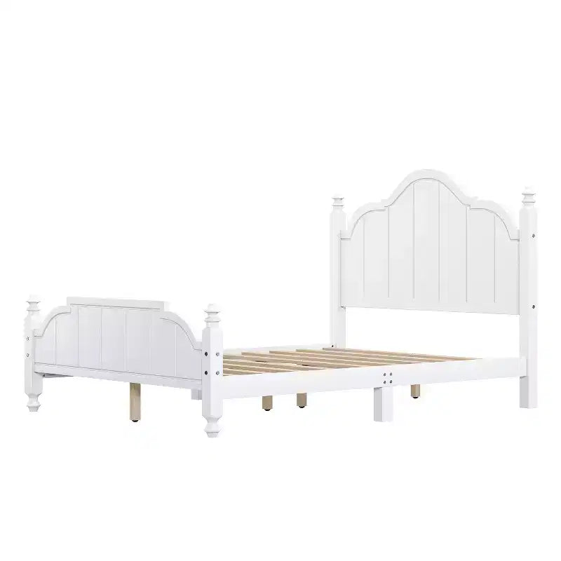 Cadre de lit Luxystar avec tête de lit festonnée pour chambre à coucher
