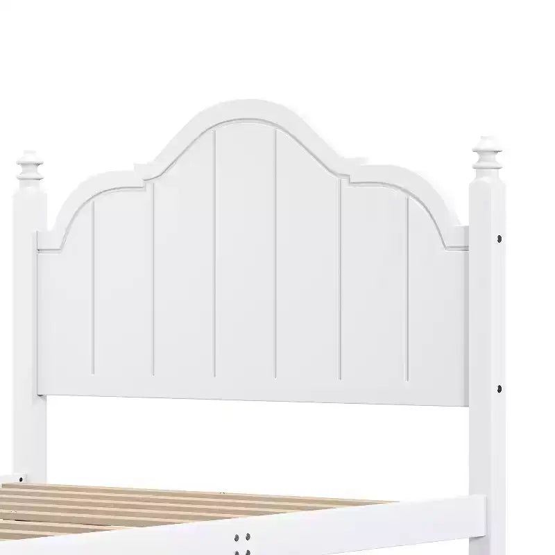 Cadre de lit Luxystar avec tête de lit festonnée pour chambre à coucher
