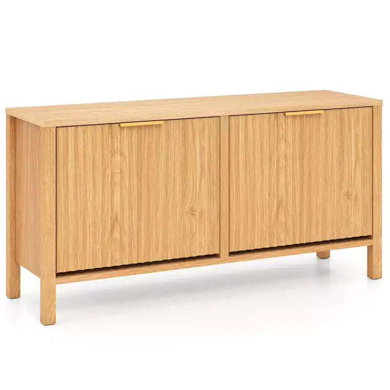 Banc de rangement à chaussures étroit Costway en bois avec 2 tiroirs basculants pour entrée