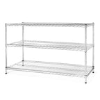 Étagère en treillis métallique chromée 35,5 cm P x 86,3 cm H avec 3 tablettes