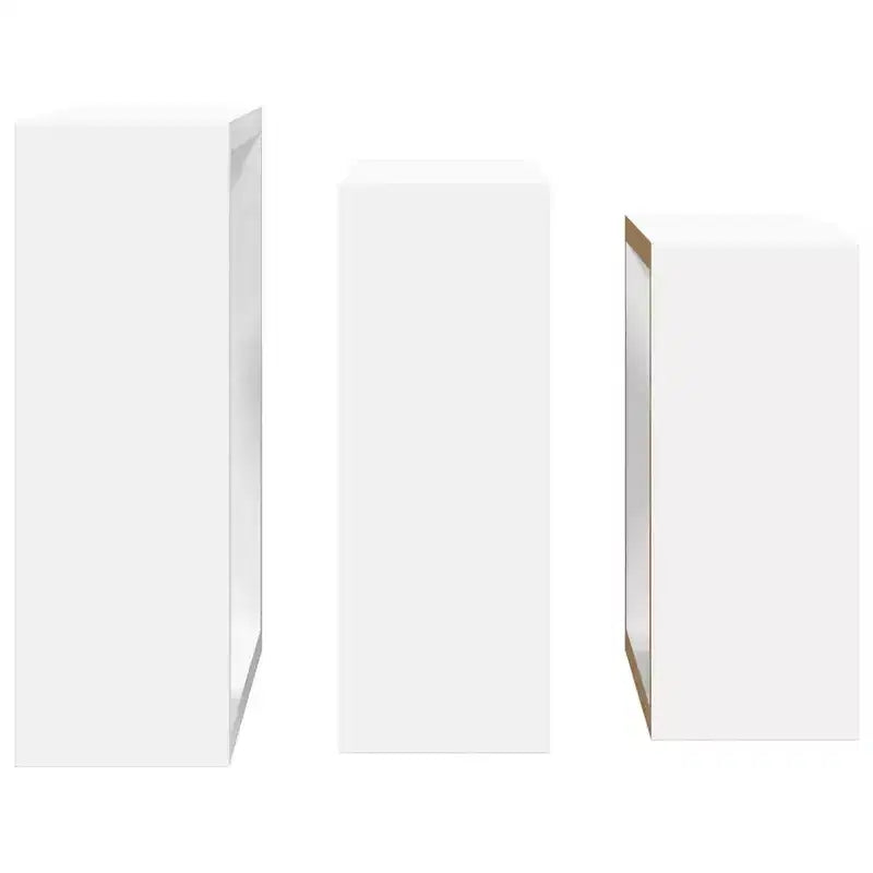 vidaXL Set de 3 étagères murales cubiques MDF blanc Petite étagère murale cubique