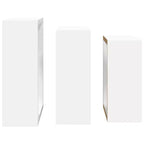 vidaXL Set de 3 étagères murales cubiques MDF blanc Petite étagère murale cubique