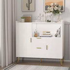 Ensemble de 2 Commodes de Buffet Modernes avec Tiroirs, Meuble de Rangement 40" avec Étagères et Portes pour Cuisine Salle à Manger