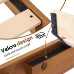 JIONJOY Cadre de lit plateforme 12 pouces entièrement en bois, Sommier en bois d'hévéa massif, Support de matelas robuste, Assemblage facile, Bois naturel