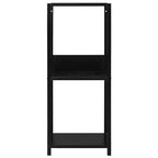 vidaXL Étagère à livres Noire Bois d'ingénierie Petite bibliothèque Rectangulaire