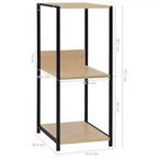 vidaXL Étagère à livres Noire Bois d'ingénierie Petite bibliothèque Rectangulaire