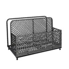 Rangement flottant pour piscine en osier avec roues, chariot roulant extérieur en rotin synthétique avec compartiment et panier pour piscine, jardin, terrasse