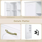 Armoire de rangement haute de salle de bain autoportante de 68 po avec 2 paniers à linge inclinables, étagères réglables, armoire à porte à fermeture en douceur - ModernLuxe
