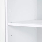 Armoire de rangement haute de salle de bain autoportante de 68 po avec 2 paniers à linge inclinables, étagères réglables, armoire à porte à fermeture en douceur - ModernLuxe