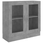 vidaXL Vitrine Cabinet Concrete Grey 32.5x12.0x31.5 Engineered Wood