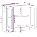 vidaXL Armoire de Vitrine Gris Béton 32,5x12,0x31,5 Bois d'Ingénierie