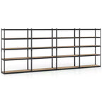 Gymax 4PCS 5-Tier Garage Shelving Unit 2200 LBS Heavy Duty Metal Storage Shelves