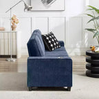 Canapé en velours côtelé Everly 84 de GDFStudio avec porte-gobelets intégrés