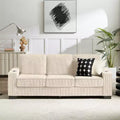 GDFStudio Everly 84 Corduroy Couch with Built-In Cup Holders