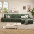 Dyonery 120 - Canapé modulaire sectionnel, Canapé sectionnel Cloud avec assise profonde, Canapé modulaire en L moderne avec méridienne.