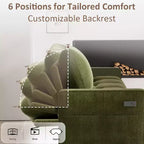 Canapé-lit Dyonery, canapé-lit escamotable en forme de L de 81 po avec méridienne de rangement réversible/port USB/poche latérale/assemblage sans outils, velours côtelé beige