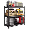 3-Tier Steel Garage Shelving Unit, Adjustable Metal Storage Rack, 2300 Lbs Capacity, Utility Organizer for Pantry, Kitchen, Basement, Home, Warehouse