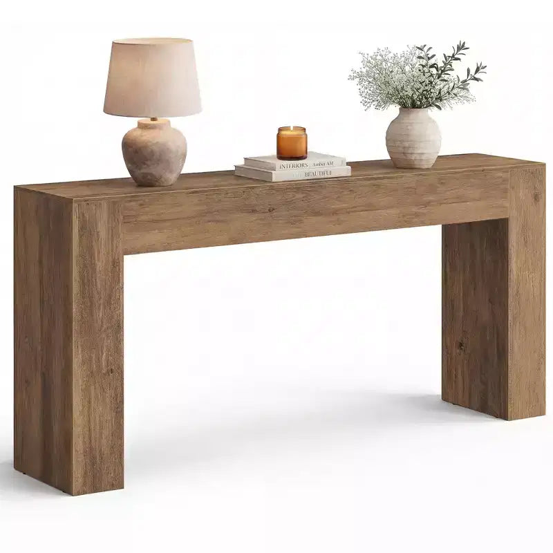 VASAGLE Table d'entrée, Console longue, Plateau épais, Style fermier, pour Couloir, Derrière le canapé, Salon, Hall d'entrée, Montage facile