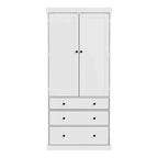 Étagères de porte de garde-manger de cuisine de ferme, armoire de rangement haute autonome avec 3 étagères réglables et 3 tiroirs pour salle à manger