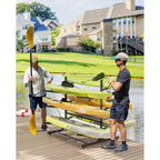 Support de rangement robuste pour kayaks avec roues verrouillables pour kayaks, canoës, planches de surf et planches à pagaie Étagères amovibles