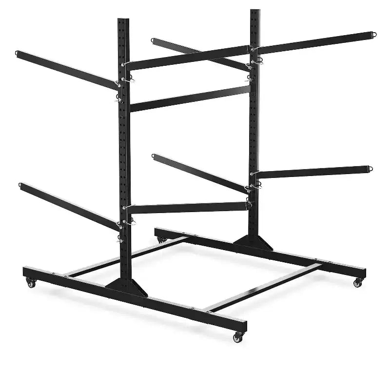 Support de rangement robuste pour kayaks avec roues verrouillables pour kayaks, canoës, planches de surf et planches à pagaie Étagères amovibles