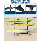 Support de rangement robuste pour kayaks avec roues verrouillables pour kayaks, canoës, planches de surf et planches à pagaie Étagères amovibles