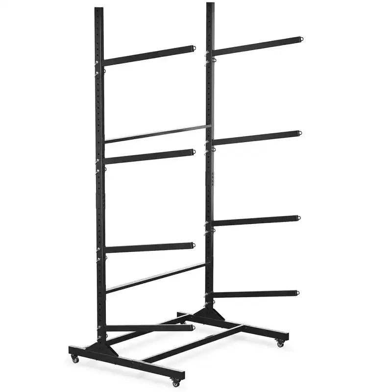 Support de rangement robuste pour kayaks avec roues verrouillables pour kayaks, canoës, planches de surf et planches à pagaie Étagères amovibles