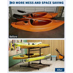 Support de rangement robuste pour kayaks avec roues verrouillables pour kayaks, canoës, planches de surf et planches à pagaie Étagères amovibles