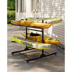 Support de rangement robuste pour kayaks avec roues verrouillables pour kayaks, canoës, planches de surf et planches à pagaie Étagères amovibles