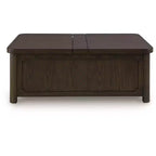 Table basse relevable Signature Design by Ashley Breckington, marron foncé avec coffre de rangement
