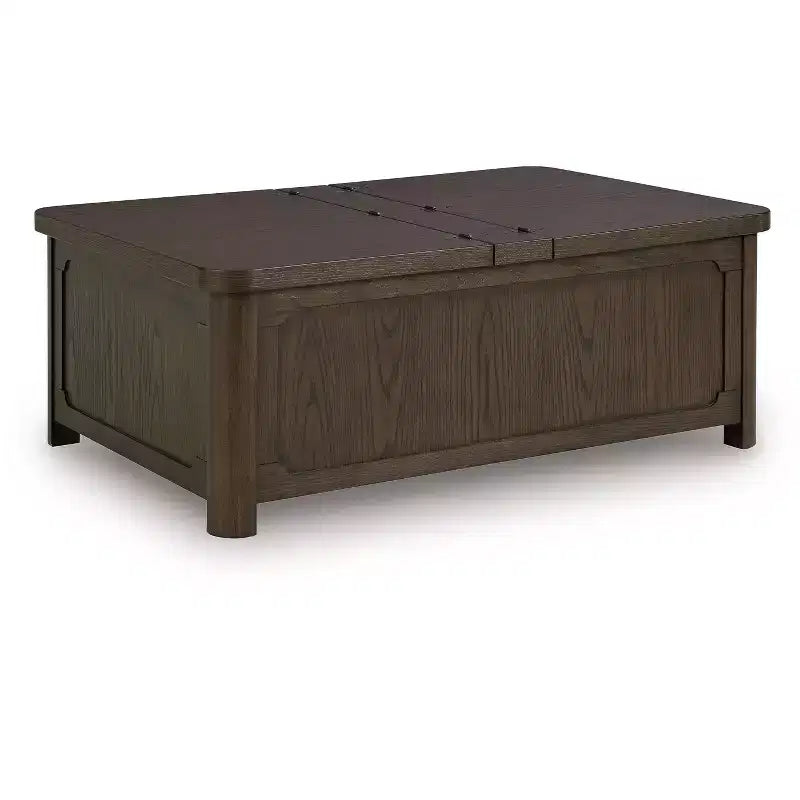 Table basse relevable Signature Design by Ashley Breckington, marron foncé avec coffre de rangement