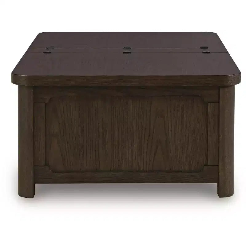 Table basse relevable Signature Design by Ashley Breckington, marron foncé avec coffre de rangement