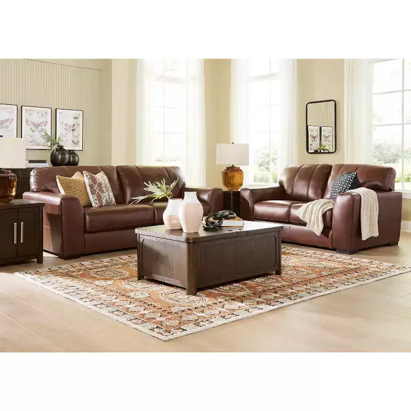 Table basse relevable Signature Design by Ashley Breckington, marron foncé avec coffre de rangement