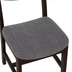 Ensemble de salle à manger en bois rustique pour 4 personnes, table rectangulaire 5 pièces avec chaises rembourrées pour petite cuisine