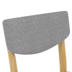 Ensemble de salle à manger en bois rustique pour 4 personnes, table rectangulaire 5 pièces avec chaises rembourrées pour petite cuisine