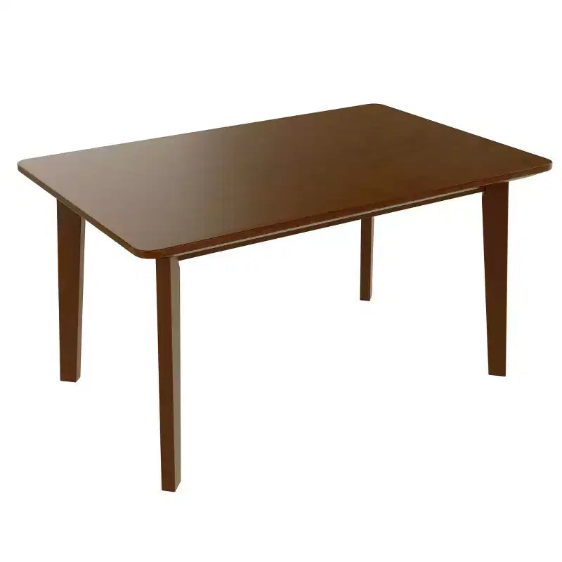 Ensemble de salle à manger en bois rustique pour 4 personnes, table rectangulaire 5 pièces avec chaises rembourrées pour petite cuisine